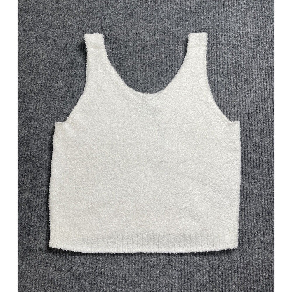 UGG Womens Size XL Dulcie Cozy Knit Tank Top Sleeveless V-Neck Cream White New
